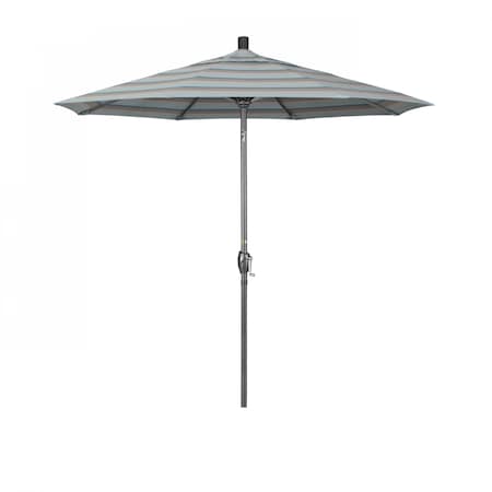 California Umbrella 7.5' Grey Aluminum Market Patio Umbrella, Sunbrella Gateway Mist 194061338155